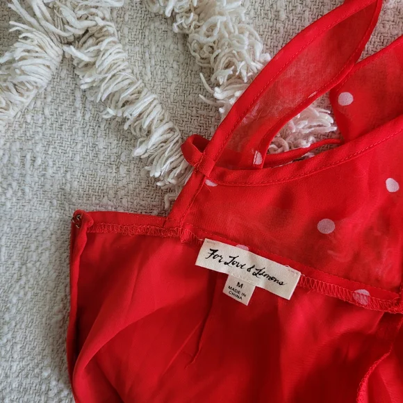 For Love And Lemons Scarlet Polka Dot Mini Dress - Picture 3 of 6